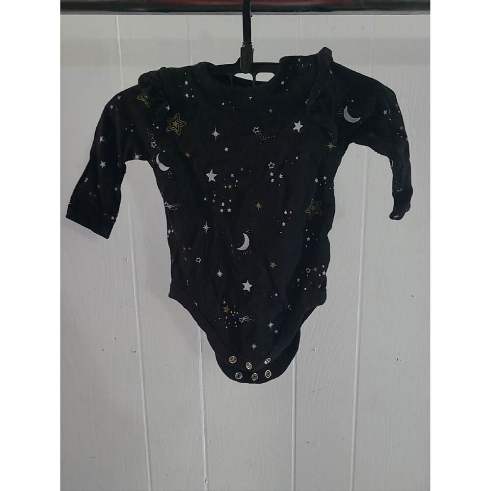 Garanimals 3-6 Months Black Long-Sleeve Celestial Baby One-Piece ♻️ 5/$10 ♻️
